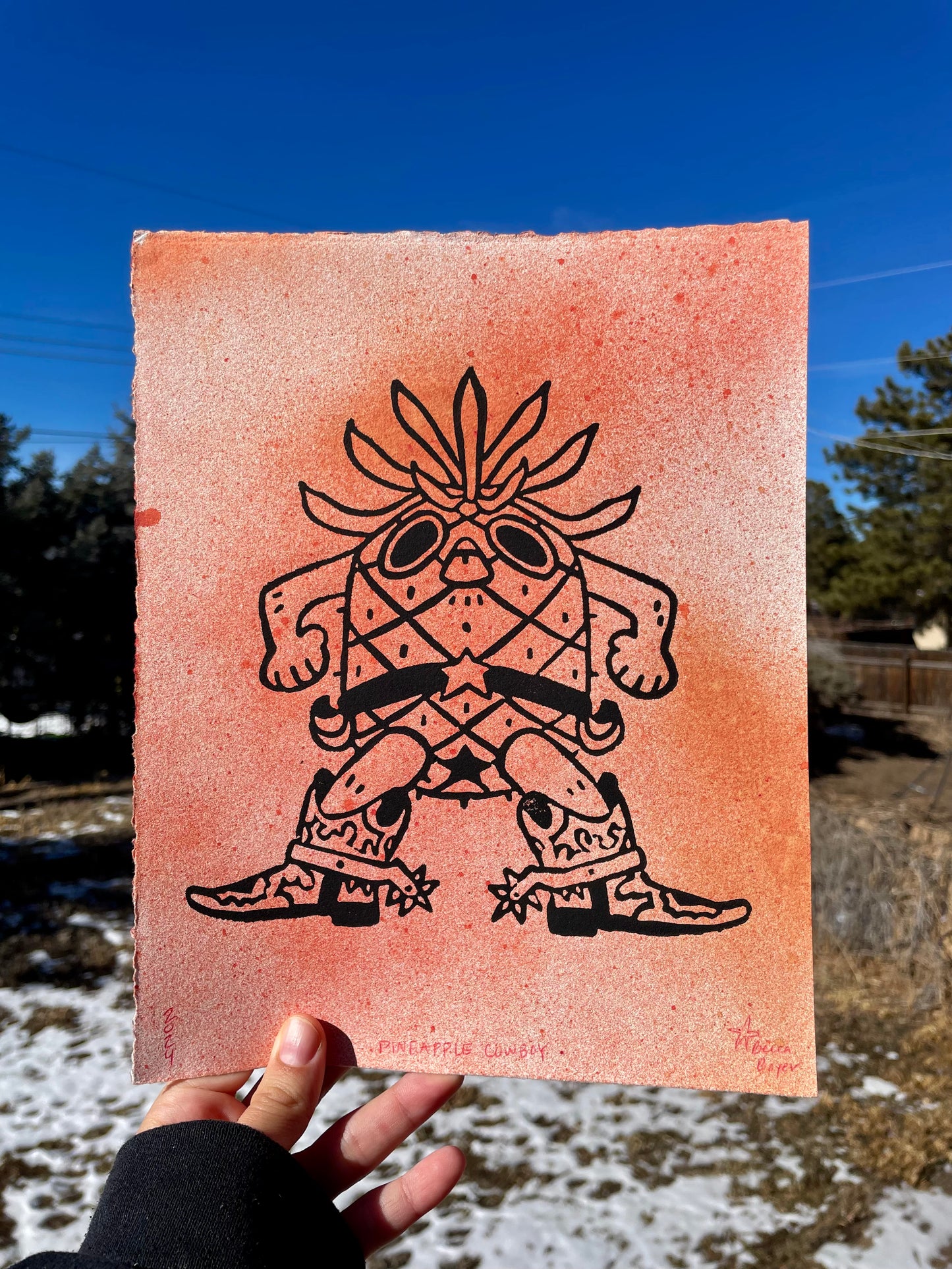 Pineapple Cowboy Print