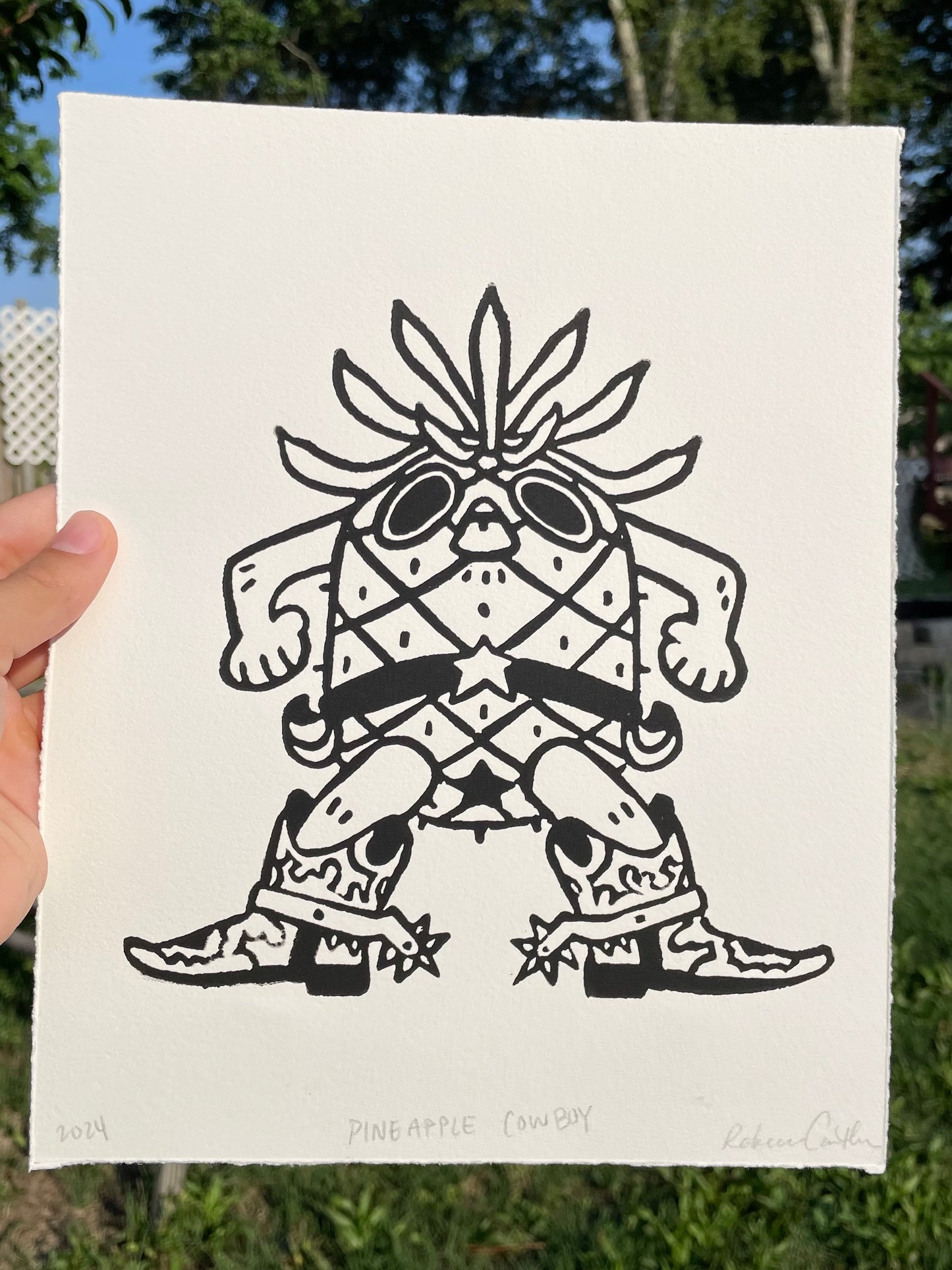 Pineapple Cowboy Print