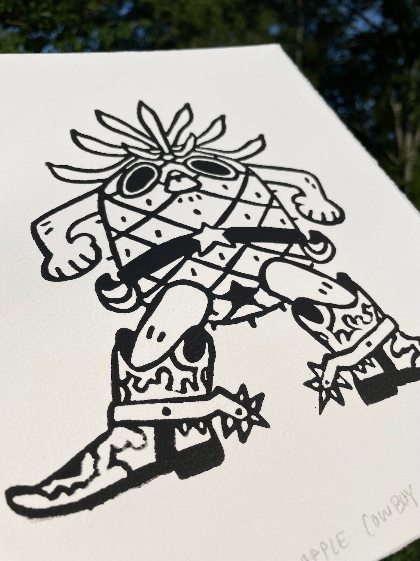 Pineapple Cowboy Print