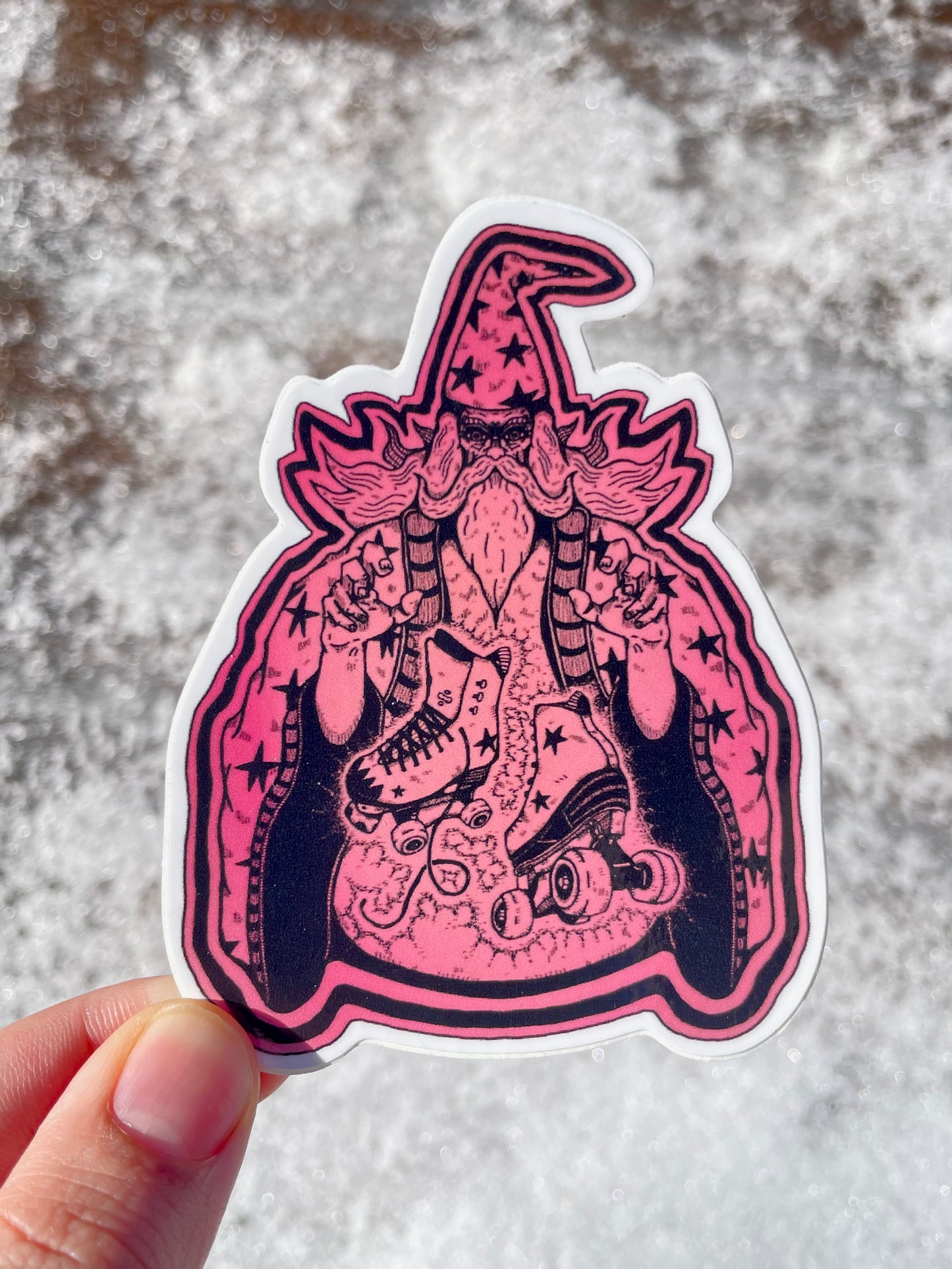 Rollerskate Wizard Sticker