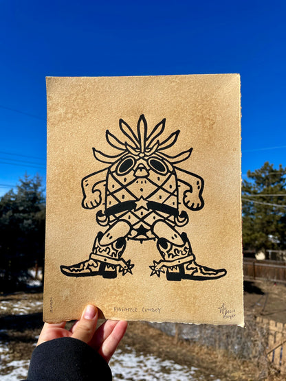 Pineapple Cowboy Print